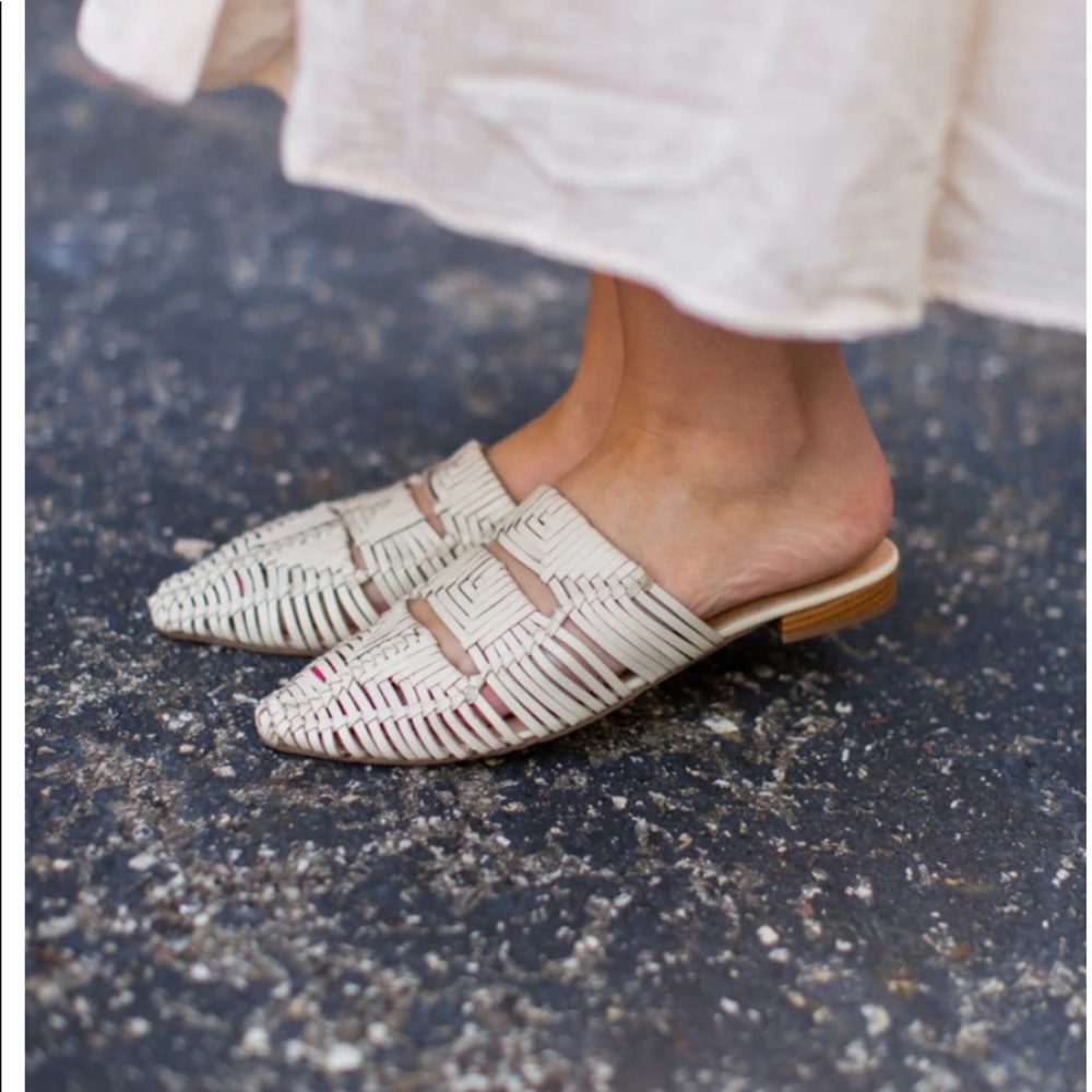Matisse for Anthropologie East Metallic End Leather Mules
